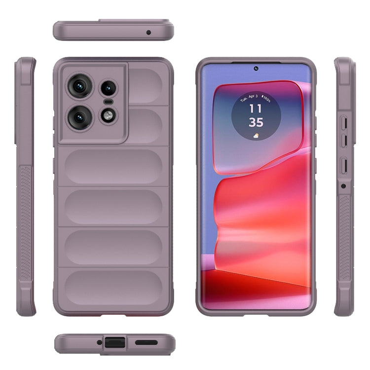 For Motorola Edge 50 Pro 5G Global Magic Shield TPU + Flannel Phone Case(Purple) - Motorola Cases by PMC TechLife | Online Shopping South Africa | PMC TechLife | Buy Now Pay Later Mobicred