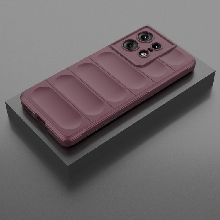 For Motorola Edge 50 Pro 5G Global Magic Shield TPU + Flannel Phone Case(Wine Red) - Motorola Cases by PMC TechLife | Online Shopping South Africa | PMC TechLife | Buy Now Pay Later Mobicred