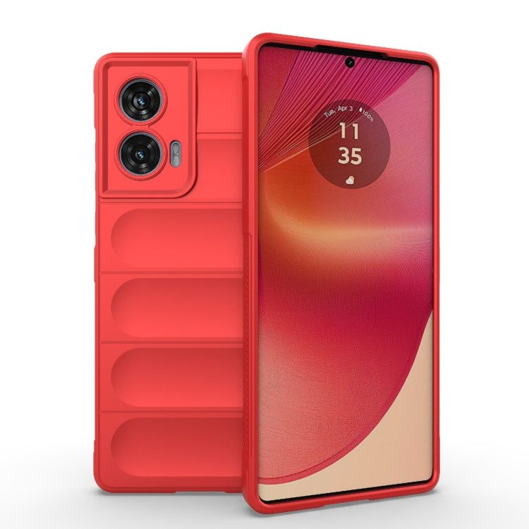 For Motorola Edge 50 Fusion 5G Global Magic Shield TPU + Flannel Phone Case(Red) - free shipping - PMC TechLife - Order now!