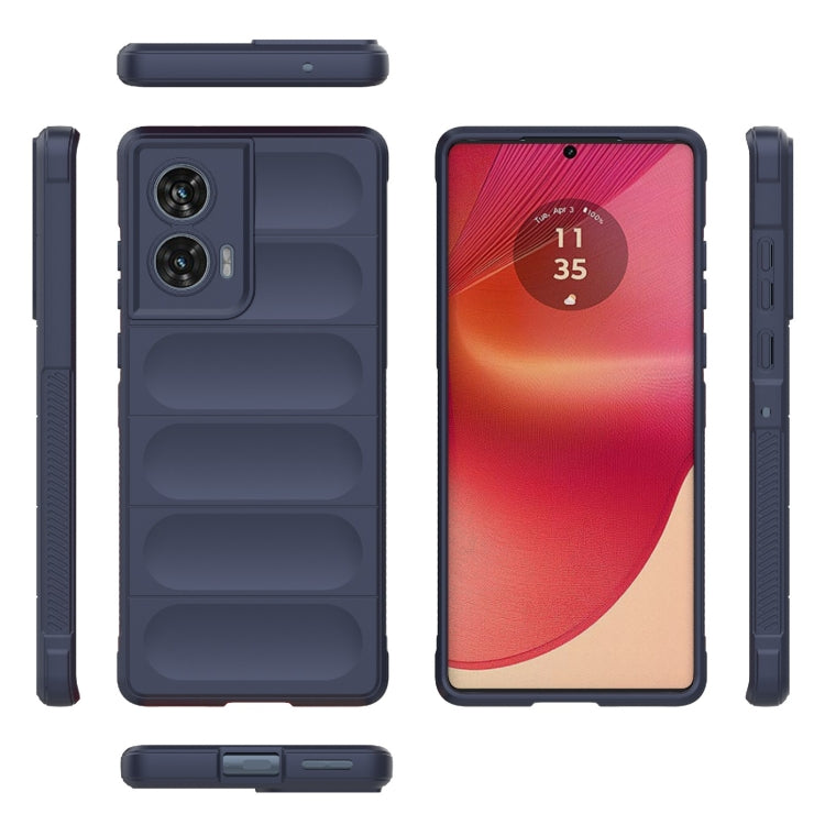 For Motorola Edge 50 Fusion 5G Global Magic Shield TPU + Flannel Phone Case(Dark Blue) - free shipping - PMC TechLife - Order now!
