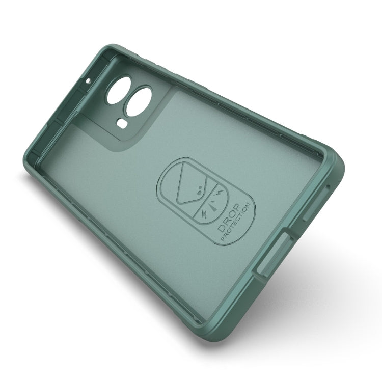 For Motorola Edge 50 Fusion 5G Global Magic Shield TPU + Flannel Phone Case(Dark Blue) - free shipping - PMC TechLife - Order now!
