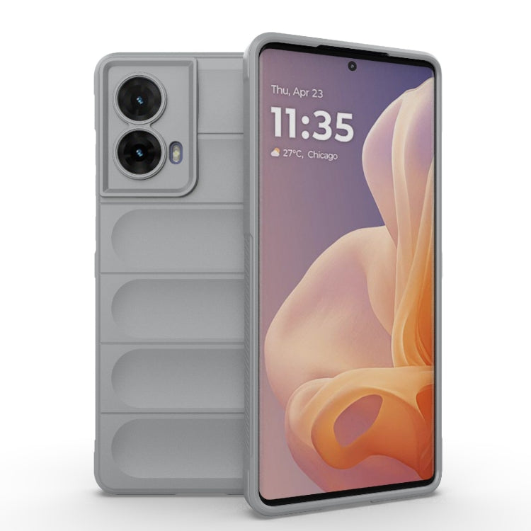 For Motorola Moto G85 5G Global Magic Shield TPU + Flannel Phone Case(Grey) - free shipping - PMC TechLife - Order now!
