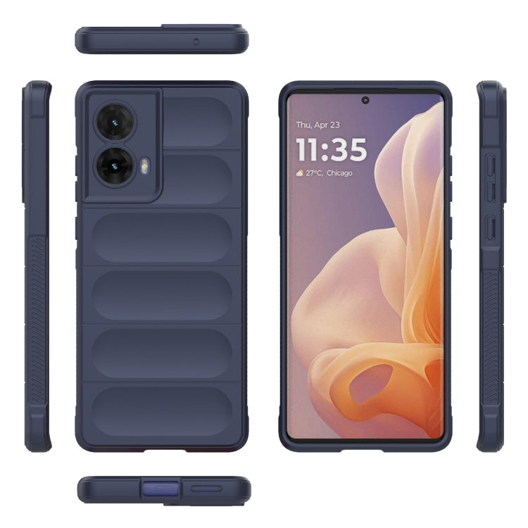 For Motorola Moto G85 5G Global Magic Shield TPU + Flannel Phone Case(Dark Blue) - free shipping - PMC TechLife - Order now!
