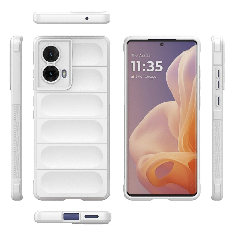 For Motorola Moto G85 5G Global Magic Shield TPU + Flannel Phone Case(White) - free shipping - PMC TechLife - Order now!