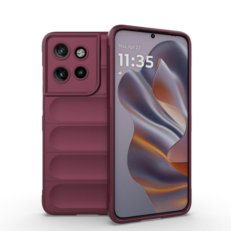 For Motorola Edge 50 Neo Magic Shield TPU + Flannel Phone Case(Wine Red) - free shipping - PMC TechLife - Order now!