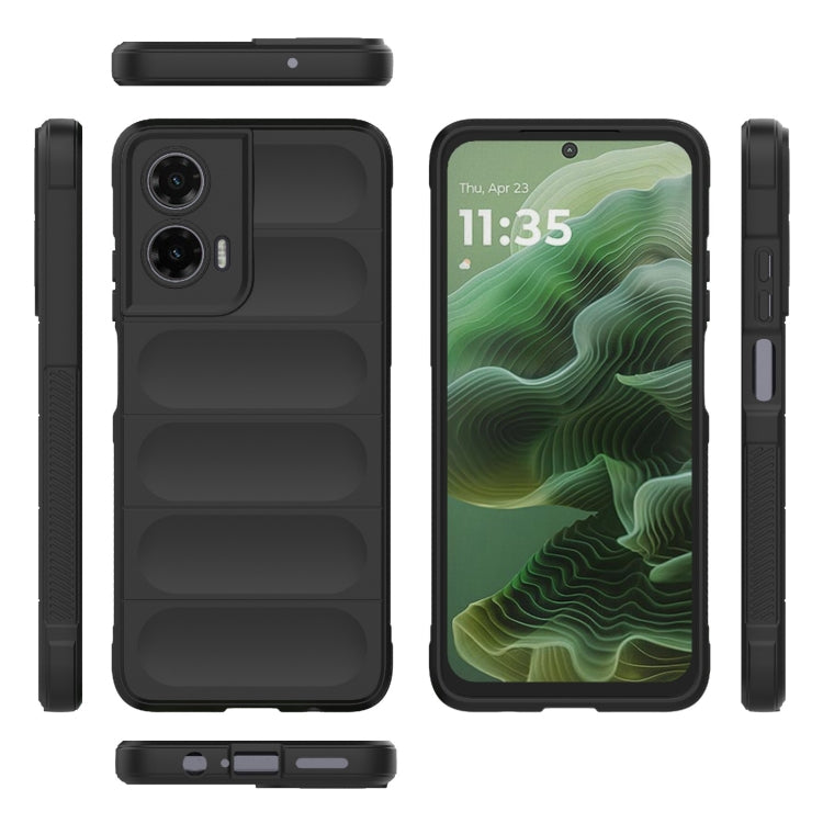 For Motorola Moto G35 5G Global Magic Shield TPU + Flannel Phone Case(Black) - free shipping - PMC TechLife - Order now!