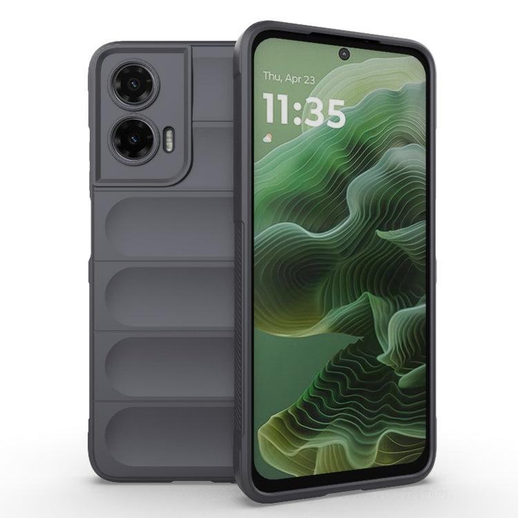 For Motorola Moto G35 5G Global Magic Shield TPU + Flannel Phone Case(Dark Grey) - free shipping - PMC TechLife - Order now!