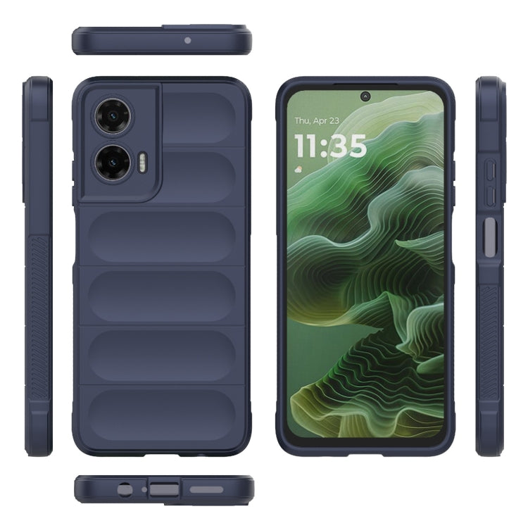 For Motorola Moto G35 5G Global Magic Shield TPU + Flannel Phone Case(Dark Blue) - free shipping - PMC TechLife - Order now!