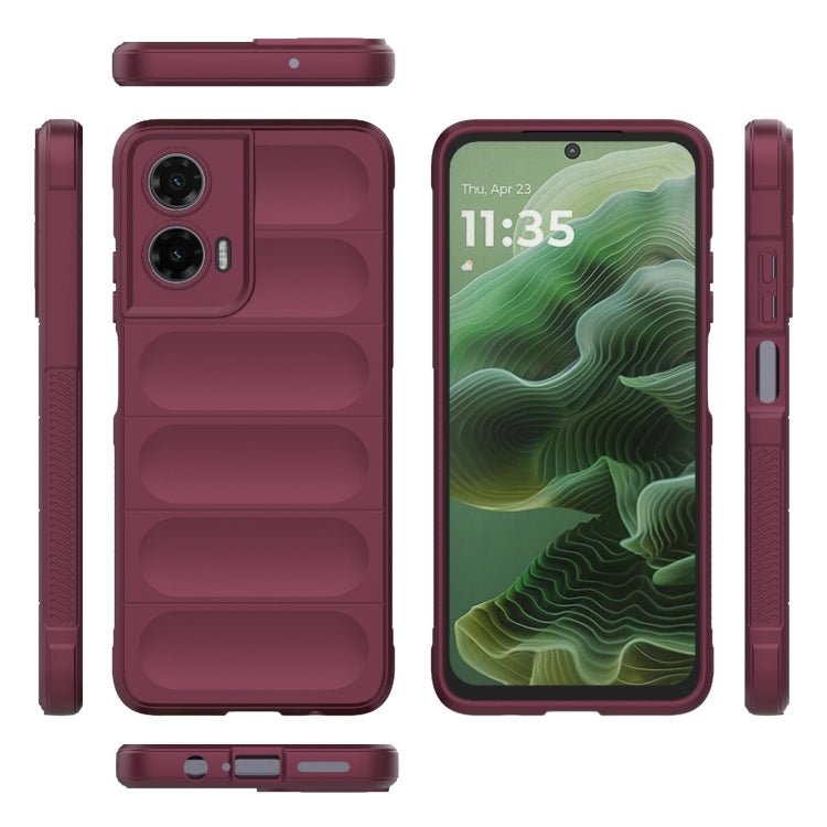 For Motorola Moto G35 5G Global Magic Shield TPU + Flannel Phone Case(Wine Red) - free shipping - PMC TechLife - Order now!