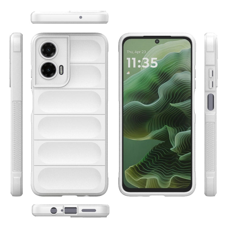 For Motorola Moto G35 5G Global Magic Shield TPU + Flannel Phone Case(White) - free shipping - PMC TechLife - Order now!