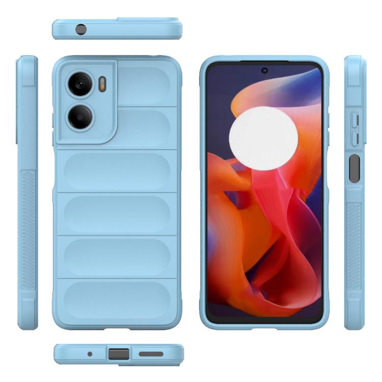 For Motorola Moto G05 4G / E15 Magic Shield TPU + Flannel Phone Case(Light Blue) - free shipping - PMC TechLife - Order now!