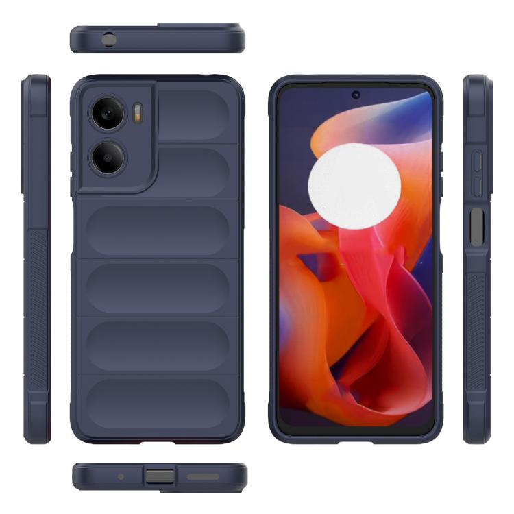 For Motorola Moto G05 4G / E15 Magic Shield TPU + Flannel Phone Case(Dark Blue) - free shipping - PMC TechLife - Order now!
