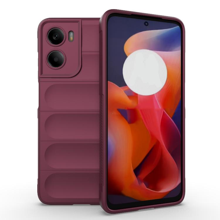 For Motorola Moto G05 4G / E15 Magic Shield TPU + Flannel Phone Case(Wine Red) - free shipping - PMC TechLife - Order now!