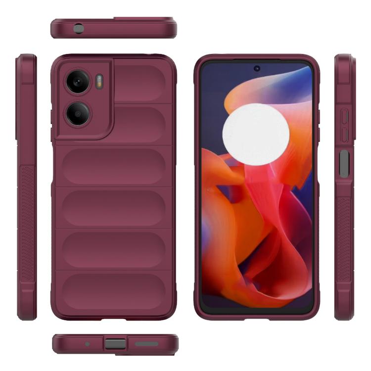 For Motorola Moto G05 4G / E15 Magic Shield TPU + Flannel Phone Case(Wine Red) - free shipping - PMC TechLife - Order now!