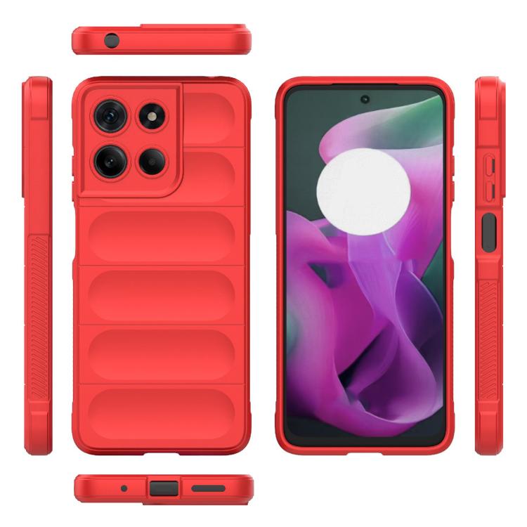 For Motorola Moto G15 4G Global Magic Shield TPU + Flannel Phone Case(Red) - free shipping - PMC TechLife - Order now!