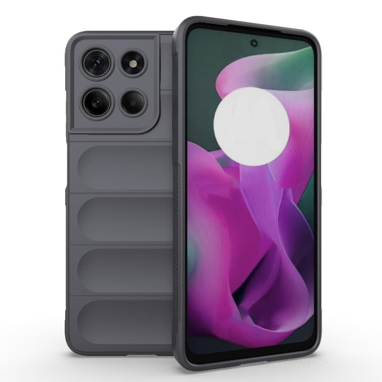 For Motorola Moto G15 4G Global Magic Shield TPU + Flannel Phone Case(Dark Grey) - free shipping - PMC TechLife - Order now!