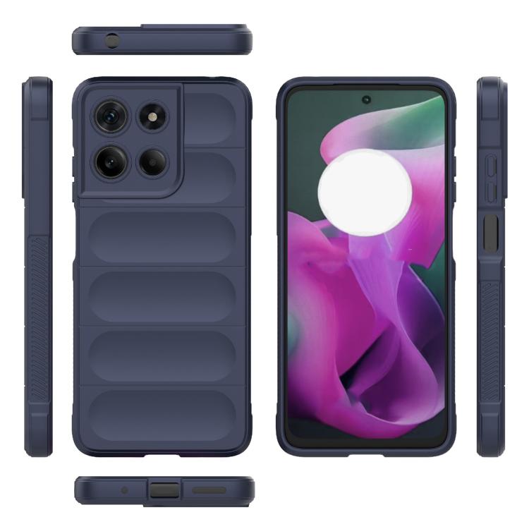 For Motorola Moto G15 4G Global Magic Shield TPU + Flannel Phone Case(Dark Blue) - free shipping - PMC TechLife - Order now!