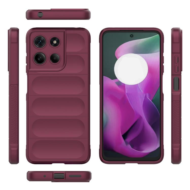 For Motorola Moto G15 4G Global Magic Shield TPU + Flannel Phone Case(Wine Red) - free shipping - PMC TechLife - Order now!