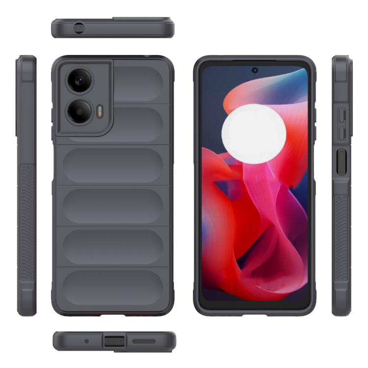 For Motorola Moto G24 4G Global Magic Shield TPU + Flannel Phone Case(Dark Grey) - free shipping - PMC TechLife - Order now!