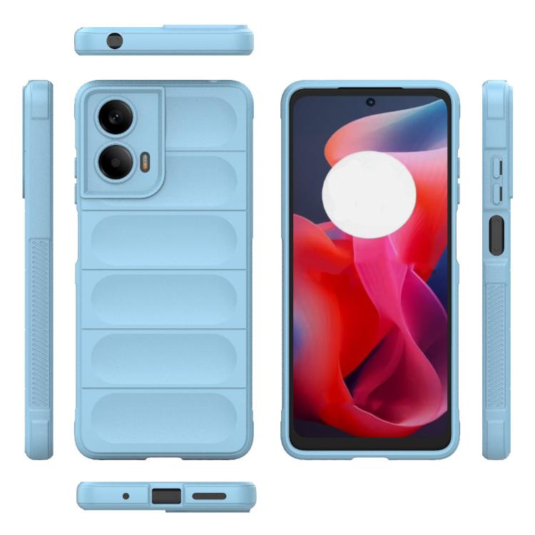 For Motorola Moto G24 4G Global Magic Shield TPU + Flannel Phone Case(Light Blue) - free shipping - PMC TechLife - Order now!