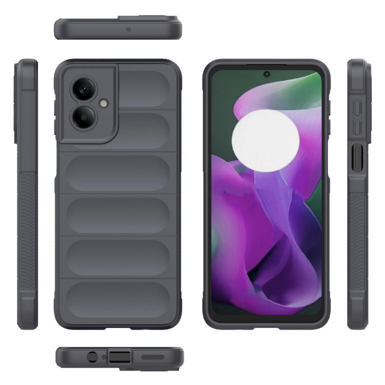 For Motorola Moto G55 5G Global Magic Shield TPU + Flannel Phone Case(Dark Grey) - free shipping - PMC TechLife - Order now!