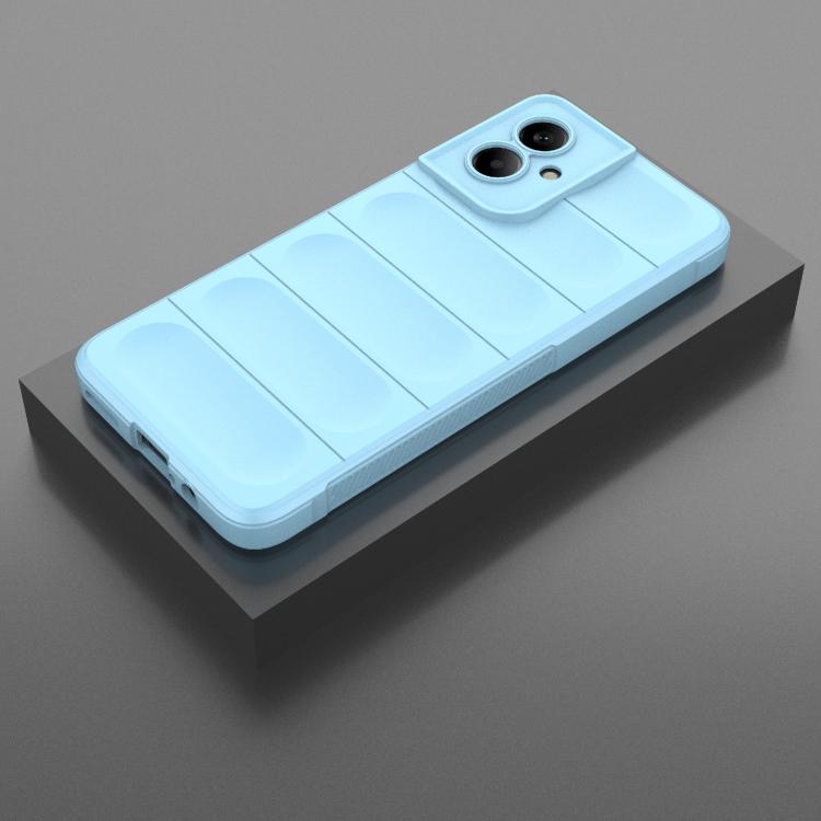 For Motorola Moto G55 5G Global Magic Shield TPU + Flannel Phone Case(Light Blue) - free shipping - PMC TechLife - Order now!