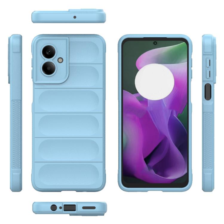 For Motorola Moto G55 5G Global Magic Shield TPU + Flannel Phone Case(Light Blue) - free shipping - PMC TechLife - Order now!