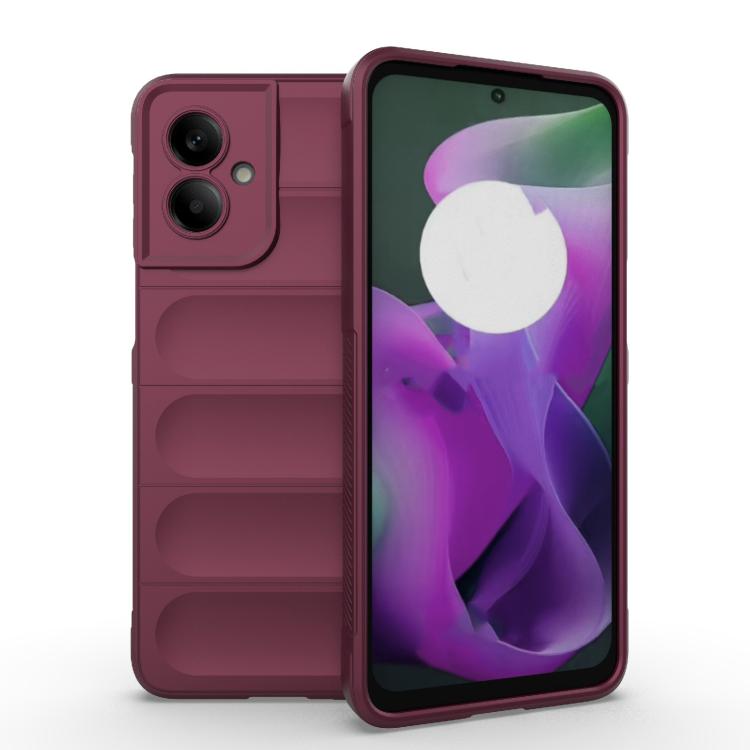 For Motorola Moto G55 5G Global Magic Shield TPU + Flannel Phone Case(Wine Red) - free shipping - PMC TechLife - Order now!
