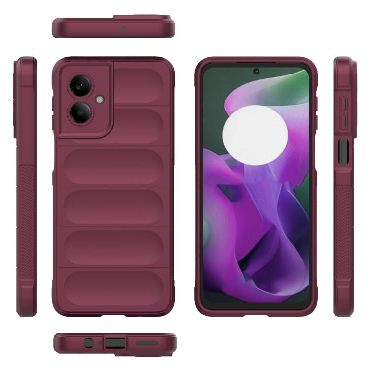 For Motorola Moto G55 5G Global Magic Shield TPU + Flannel Phone Case(Wine Red) - free shipping - PMC TechLife - Order now!