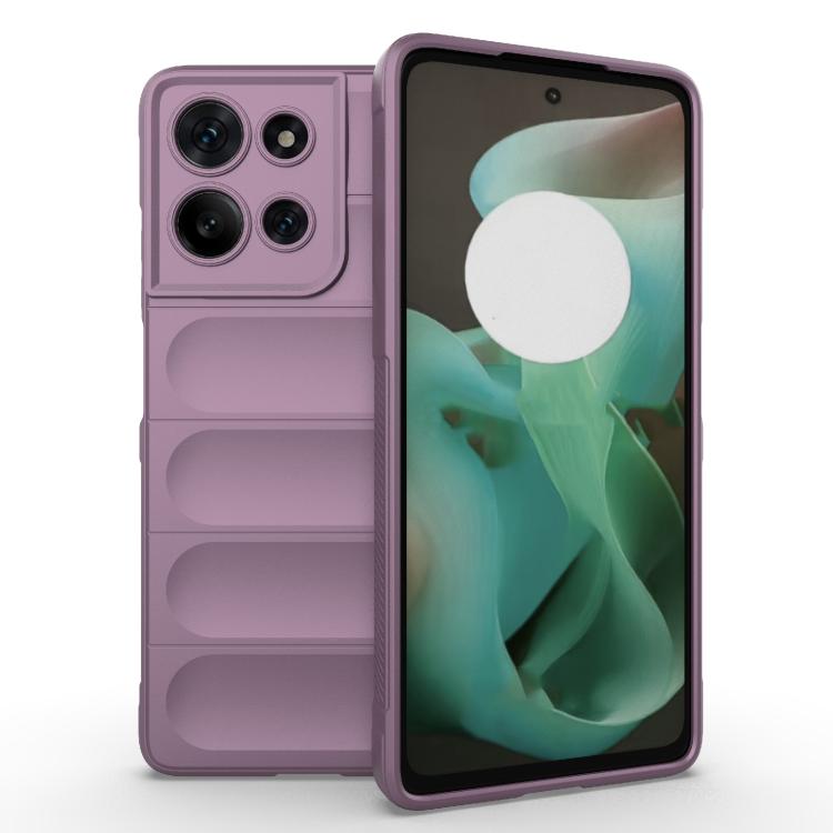 For Motorola Moto G75 5G Global Magic Shield TPU + Flannel Phone Case(Purple) - free shipping - PMC TechLife - Order now!