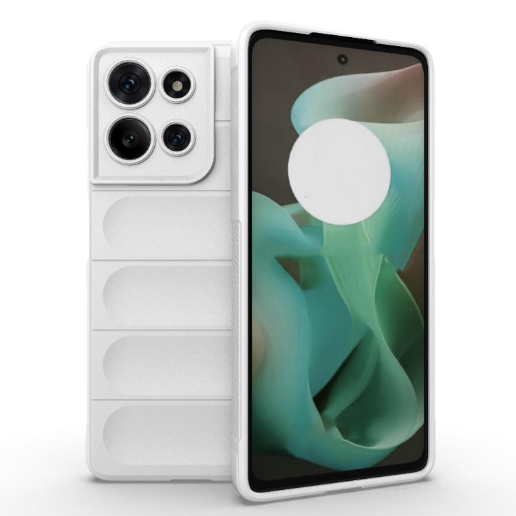 For Motorola Moto G75 5G Global Magic Shield TPU + Flannel Phone Case(White) - free shipping - PMC TechLife - Order now!