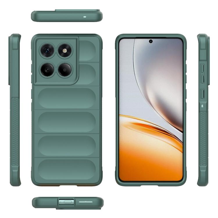 For Motorola Edge 60 Fusion 5G Global Magic Shield TPU + Flannel Phone Case(Dark Green) - free shipping - PMC TechLife - Order now!