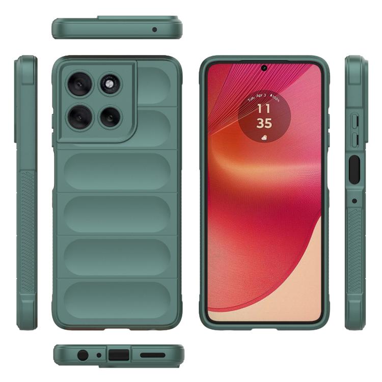 For Motorola Moto G56 5G Magic Shield TPU + Flannel Phone Case(Dark Green) - free shipping - PMC TechLife - Order now!