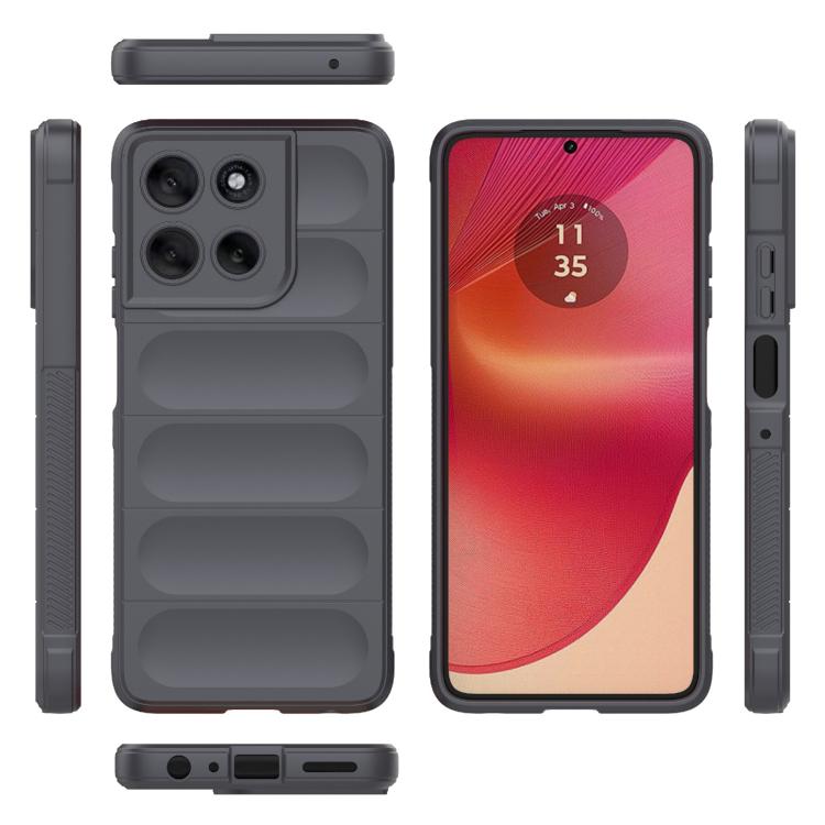 For Motorola Moto G56 5G Magic Shield TPU + Flannel Phone Case(Dark Grey) - free shipping - PMC TechLife - Order now!