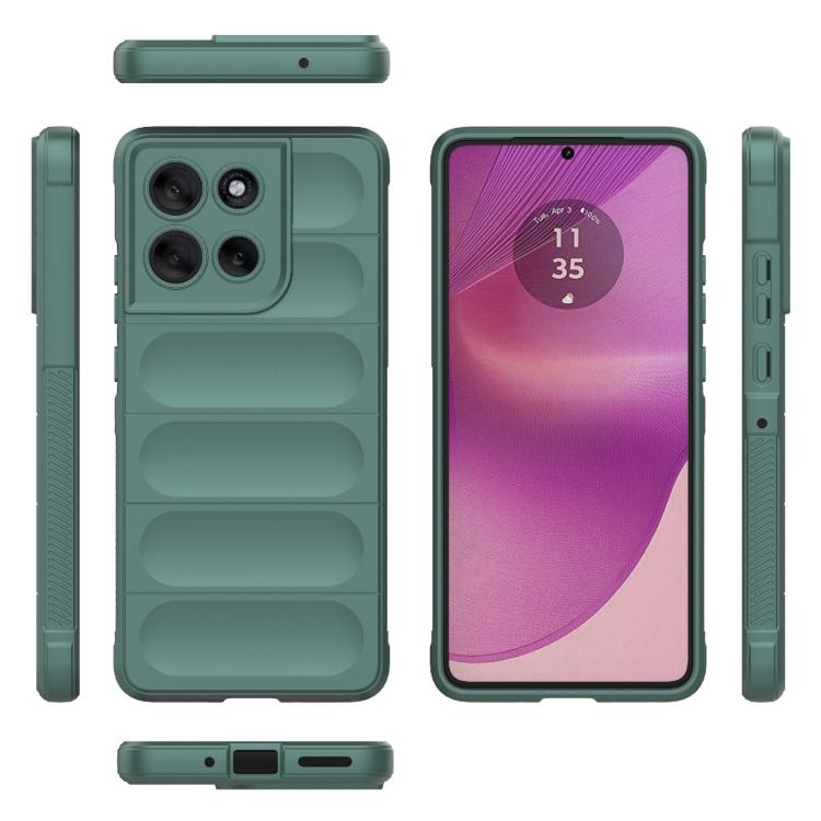 For Motorola Moto G86 5G Magic Shield TPU + Flannel Phone Case(Dark Green) - free shipping - PMC TechLife - Order now!
