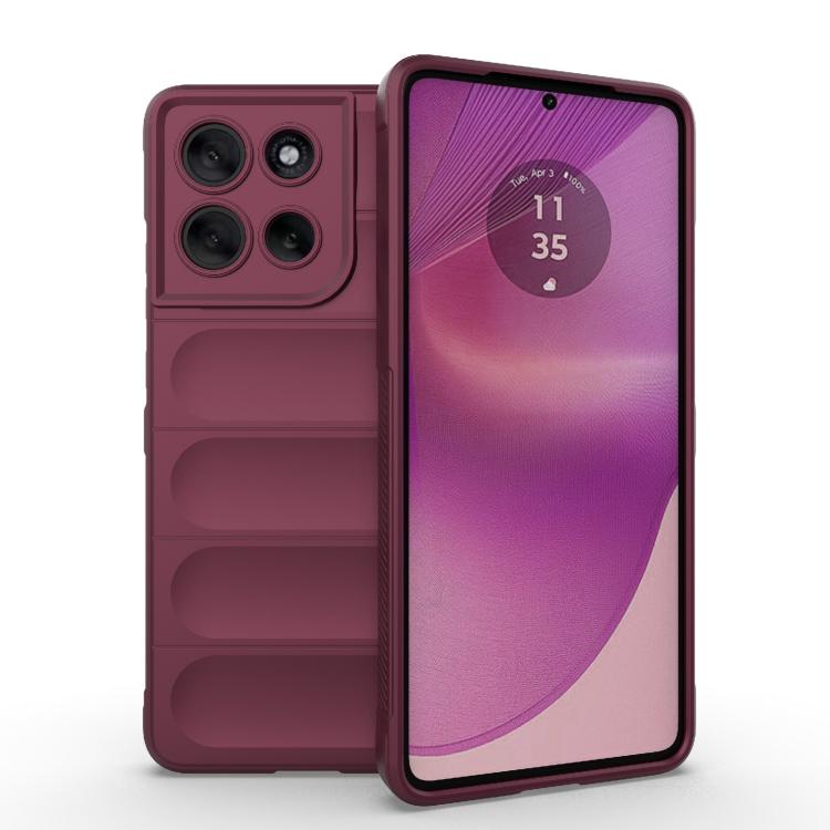 For Motorola Moto G86 5G Magic Shield TPU + Flannel Phone Case(Wine Red) - free shipping - PMC TechLife - Order now!