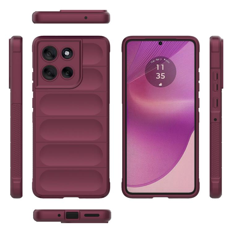 For Motorola Moto G86 5G Magic Shield TPU + Flannel Phone Case(Wine Red) - free shipping - PMC TechLife - Order now!