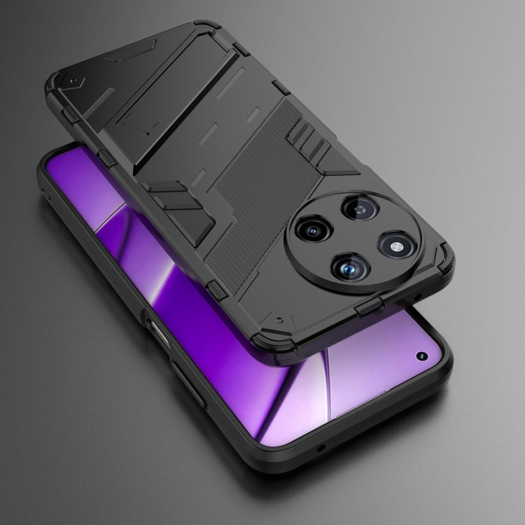 For Realme 11 4G Global Punk Armor 2 in 1 PC + TPU Phone Case with Holder(Black) - Realme Cases by PMC TechLife | Online Shopping South Africa | PMC TechLife | Buy Now Pay Later Mobicred