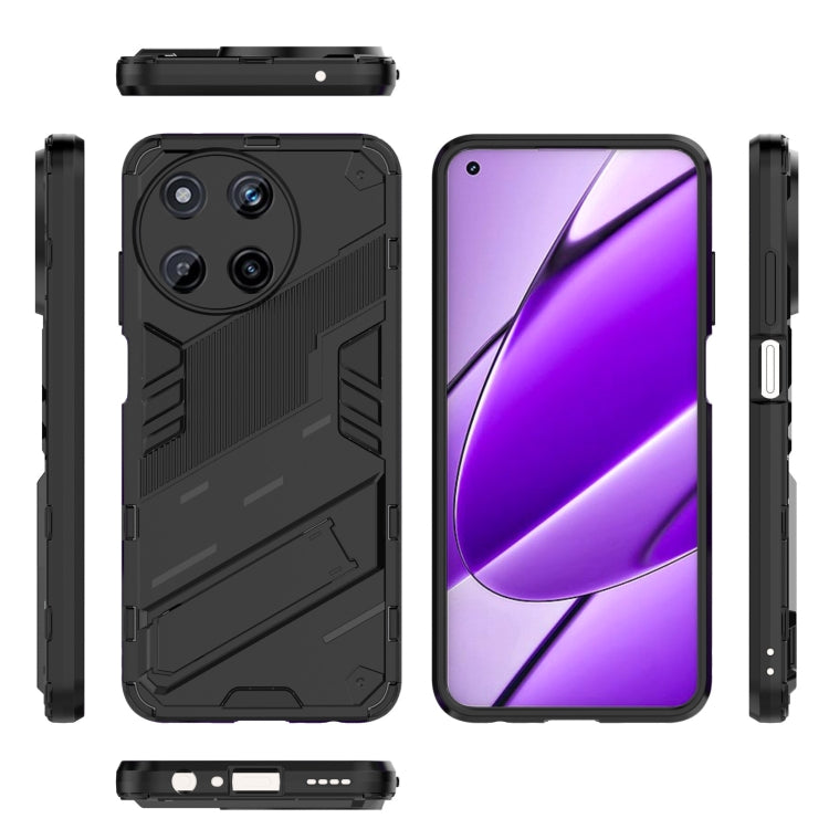 For Realme 11 4G Global Punk Armor 2 in 1 PC + TPU Phone Case with Holder(Black) - Realme Cases by PMC TechLife | Online Shopping South Africa | PMC TechLife | Buy Now Pay Later Mobicred