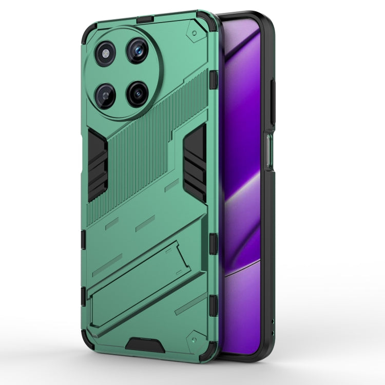 For Realme 11 4G Global Punk Armor 2 in 1 PC + TPU Phone Case with Holder(Green) - Realme Cases by PMC TechLife | Online Shopping South Africa | PMC TechLife | Buy Now Pay Later Mobicred