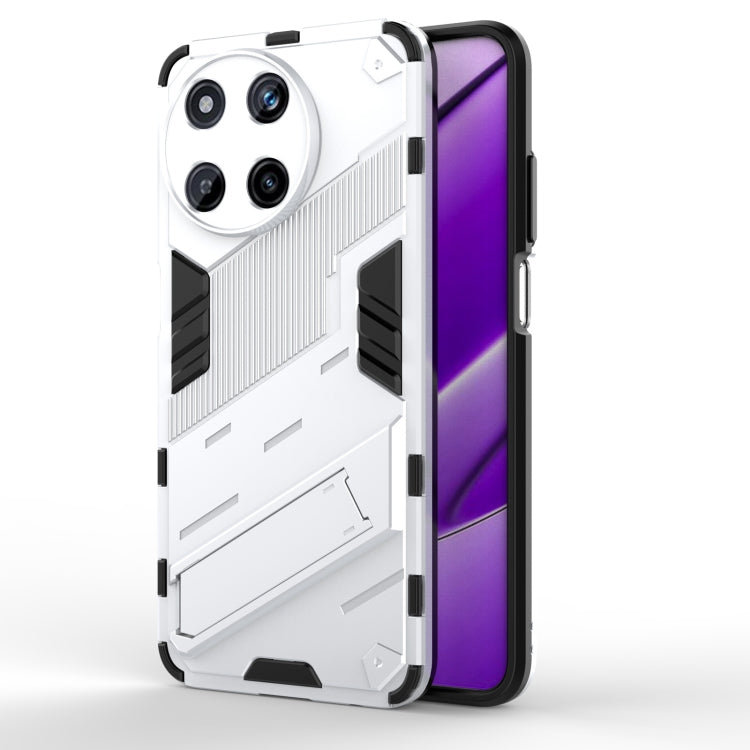 For Realme 11 4G Global Punk Armor 2 in 1 PC + TPU Phone Case with Holder(White) - Realme Cases by PMC TechLife | Online Shopping South Africa | PMC TechLife | Buy Now Pay Later Mobicred