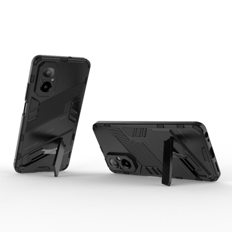 For Realme C67 4G Global Punk Armor 2 in 1 PC + TPU Phone Case with Holder(Black) - Realme Cases by PMC TechLife | Online Shopping South Africa | PMC TechLife | Buy Now Pay Later Mobicred