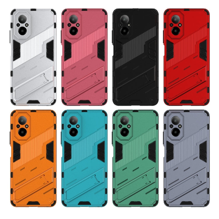 For Realme C67 4G Global Punk Armor 2 in 1 PC + TPU Phone Case with Holder(Black) - Realme Cases by PMC TechLife | Online Shopping South Africa | PMC TechLife | Buy Now Pay Later Mobicred