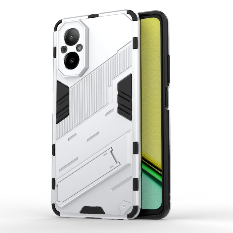 For Realme C67 4G Global Punk Armor 2 in 1 PC + TPU Phone Case with Holder(White) - free shipping - PMC TechLife - Order now!