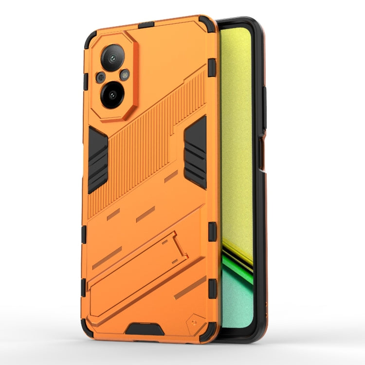 For Realme C67 4G Global Punk Armor 2 in 1 PC + TPU Phone Case with Holder(Orange) - Realme Cases by PMC TechLife | Online Shopping South Africa | PMC TechLife | Buy Now Pay Later Mobicred