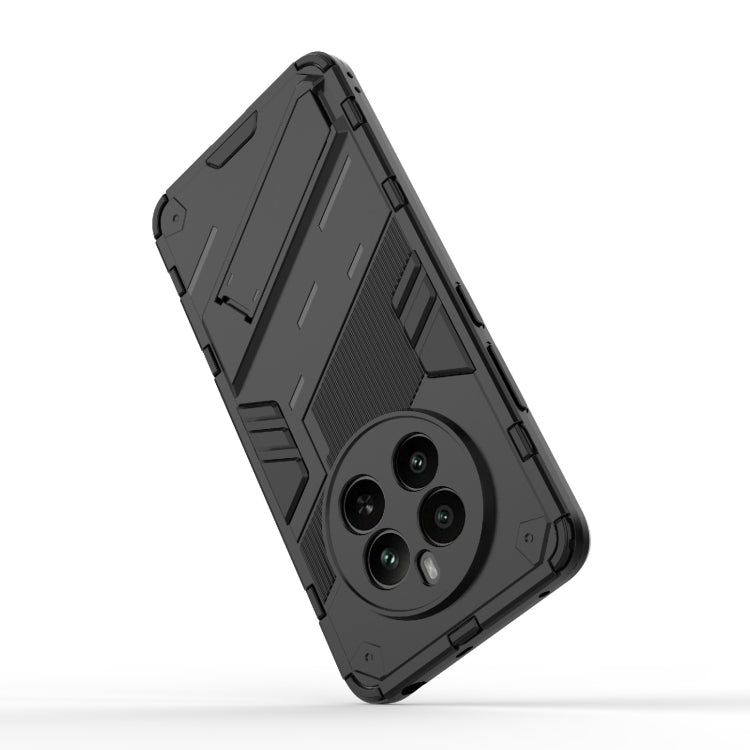 For Realme 12+ 5G Global Punk Armor 2 in 1 PC + TPU Phone Case with Holder(Black) - Realme Cases by PMC TechLife | Online Shopping South Africa | PMC TechLife | Buy Now Pay Later Mobicred
