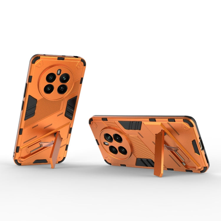 For Realme 12+ 5G Global Punk Armor 2 in 1 PC + TPU Phone Case with Holder(Orange) - Realme Cases by PMC TechLife | Online Shopping South Africa | PMC TechLife | Buy Now Pay Later Mobicred