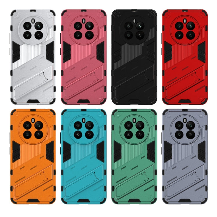 For Realme 12+ 5G Global Punk Armor 2 in 1 PC + TPU Phone Case with Holder(Orange) - Realme Cases by PMC TechLife | Online Shopping South Africa | PMC TechLife | Buy Now Pay Later Mobicred