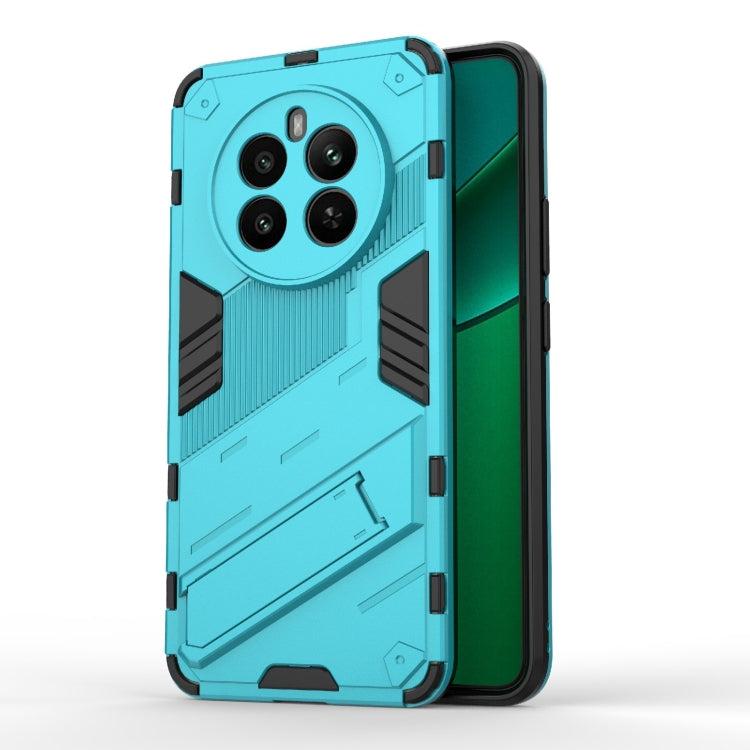 For Realme 12+ 5G Global Punk Armor 2 in 1 PC + TPU Phone Case with Holder(Blue) - Realme Cases by PMC TechLife | Online Shopping South Africa | PMC TechLife | Buy Now Pay Later Mobicred