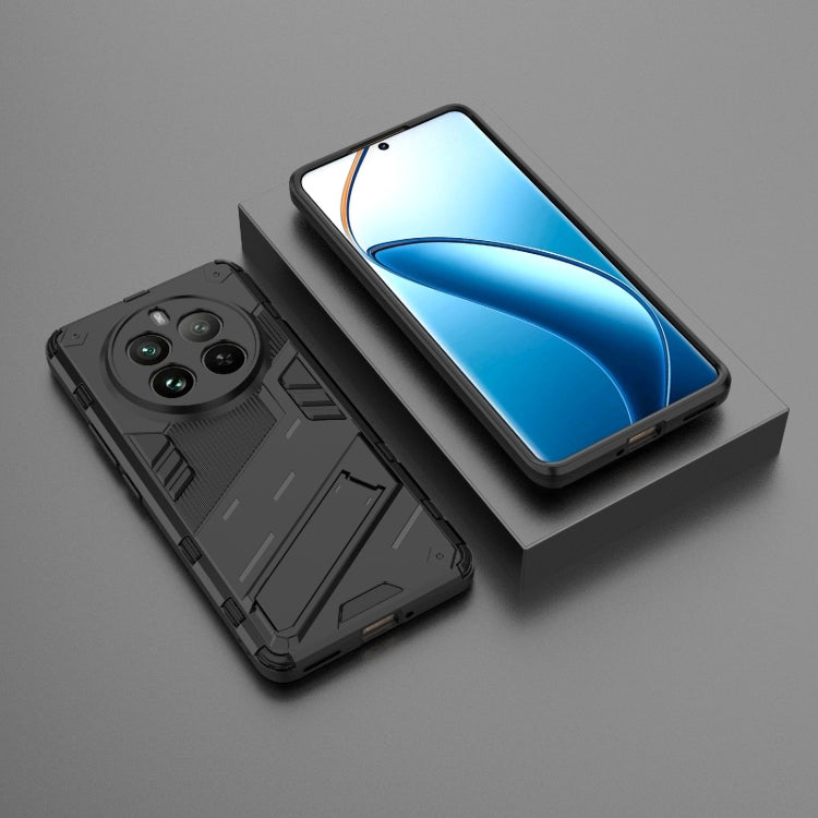 For Realme 12 Pro 5G Global Punk Armor 2 in 1 PC + TPU Phone Case with Holder(Black) - free shipping - PMC TechLife - Order now!